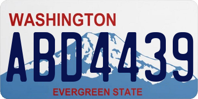 WA license plate ABD4439