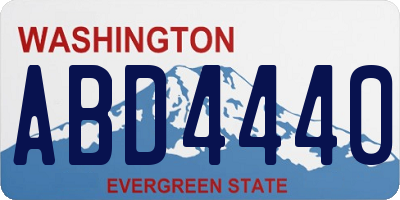 WA license plate ABD4440