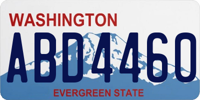 WA license plate ABD4460