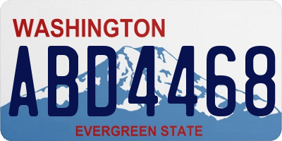 WA license plate ABD4468