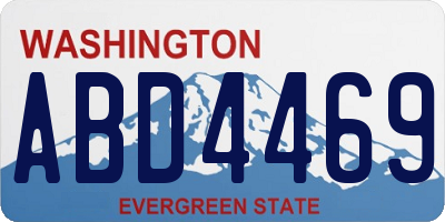 WA license plate ABD4469