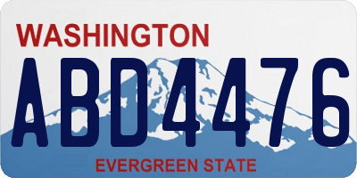 WA license plate ABD4476