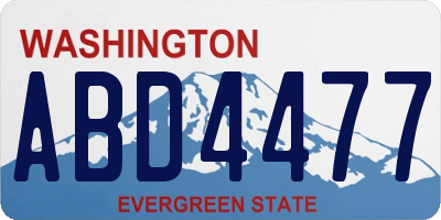 WA license plate ABD4477
