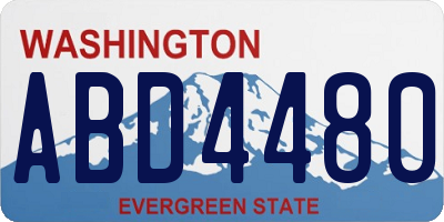 WA license plate ABD4480