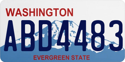 WA license plate ABD4483