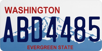 WA license plate ABD4485