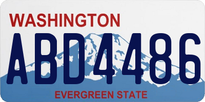 WA license plate ABD4486