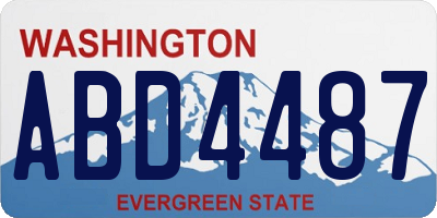 WA license plate ABD4487