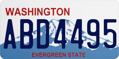 WA license plate ABD4495
