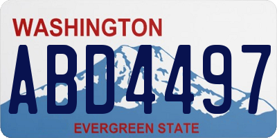 WA license plate ABD4497