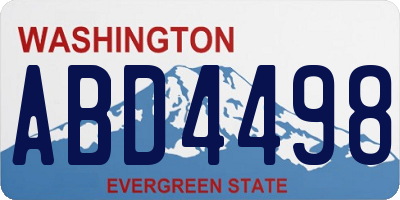 WA license plate ABD4498