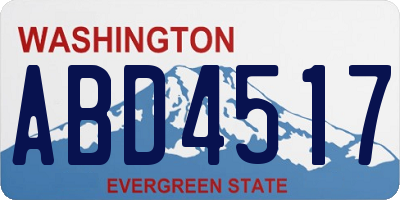 WA license plate ABD4517