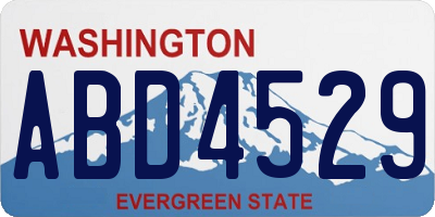 WA license plate ABD4529