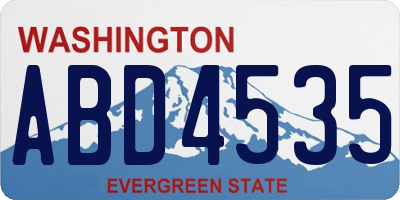 WA license plate ABD4535