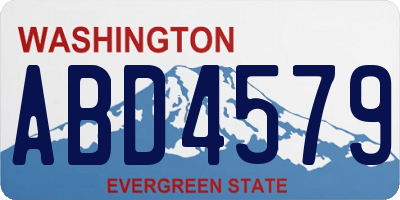 WA license plate ABD4579