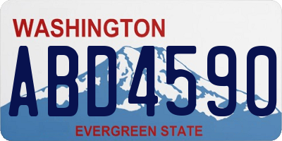 WA license plate ABD4590