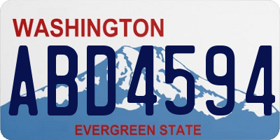 WA license plate ABD4594