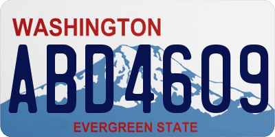 WA license plate ABD4609