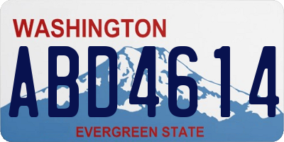 WA license plate ABD4614