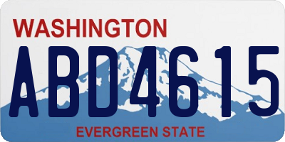 WA license plate ABD4615