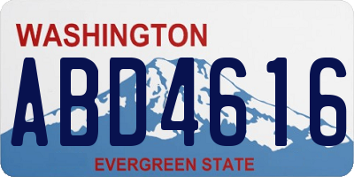 WA license plate ABD4616