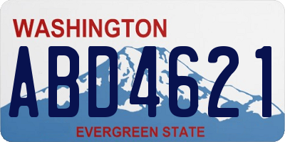 WA license plate ABD4621
