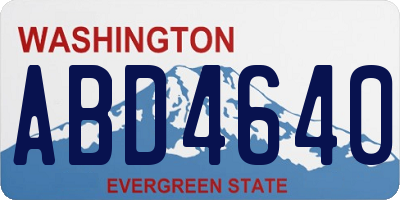 WA license plate ABD4640