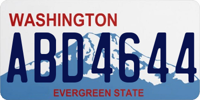 WA license plate ABD4644
