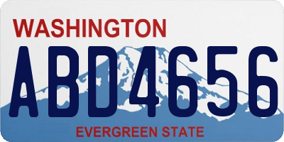 WA license plate ABD4656