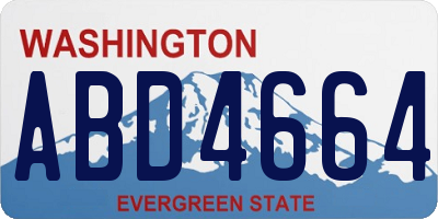 WA license plate ABD4664