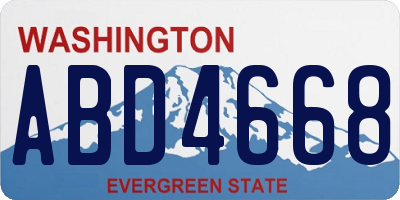 WA license plate ABD4668