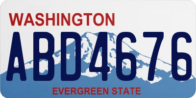 WA license plate ABD4676