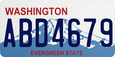 WA license plate ABD4679