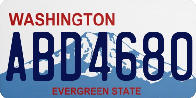 WA license plate ABD4680