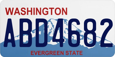 WA license plate ABD4682