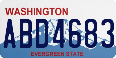 WA license plate ABD4683
