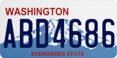 WA license plate ABD4686
