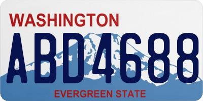 WA license plate ABD4688