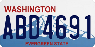 WA license plate ABD4691