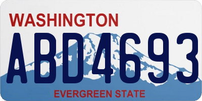 WA license plate ABD4693