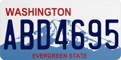 WA license plate ABD4695