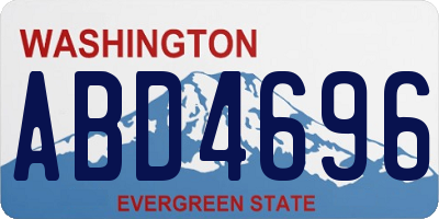 WA license plate ABD4696
