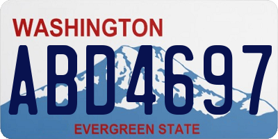WA license plate ABD4697