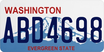 WA license plate ABD4698