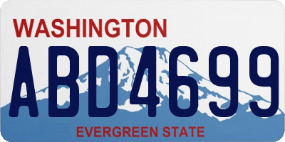 WA license plate ABD4699
