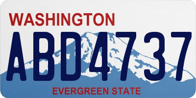 WA license plate ABD4737