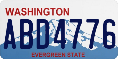 WA license plate ABD4776