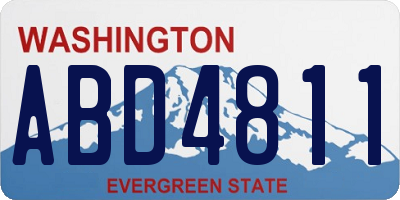 WA license plate ABD4811