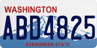 WA license plate ABD4825