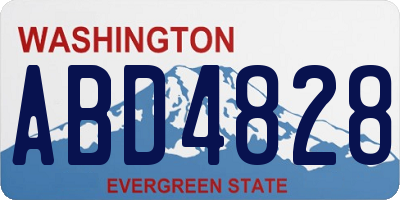 WA license plate ABD4828